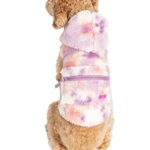 Justice Pet Polyester Sherpa Tie-Dye Dog Hoodie, Small